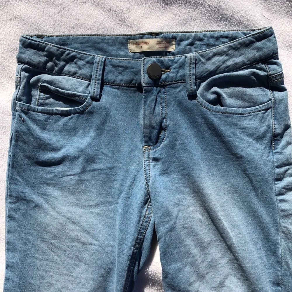 No boundaries size 7 skinny soft stretch blue jeans - Picture 3 of 7
